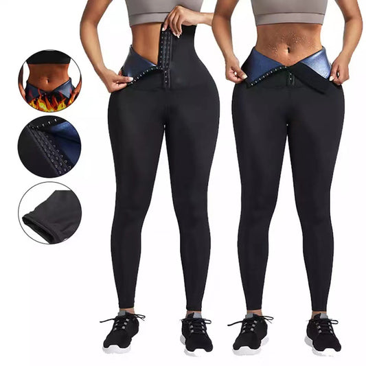 European and American breasted abdominal compression sweatpants, cropped pants, waist cinching yoga pants