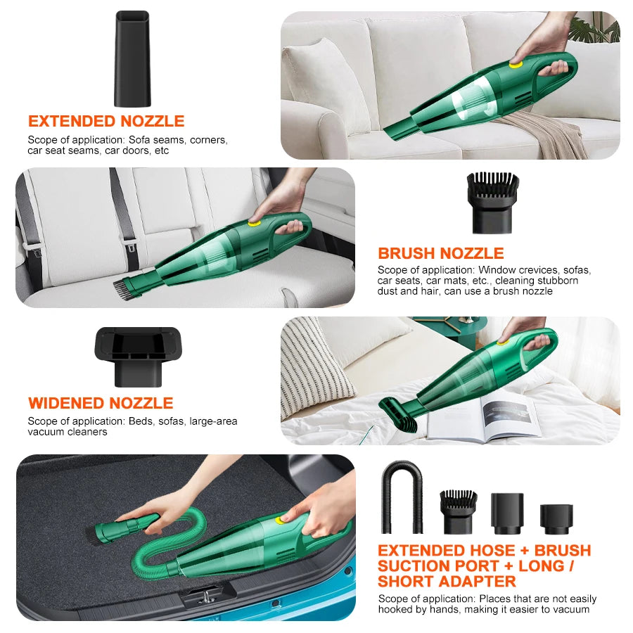 Car Vacuum Cleaner Multifunctional Household Cleaning Machine High-Power Handheld Wireless Office Carpet Cleaner Machine