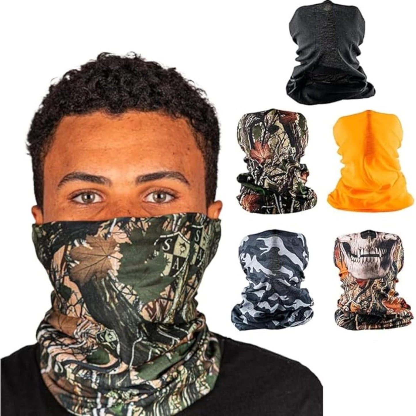Company 5-Pack UV Face Shield | UV 30+ Multipurpose Neck Gaiter Balaclava for Adults
