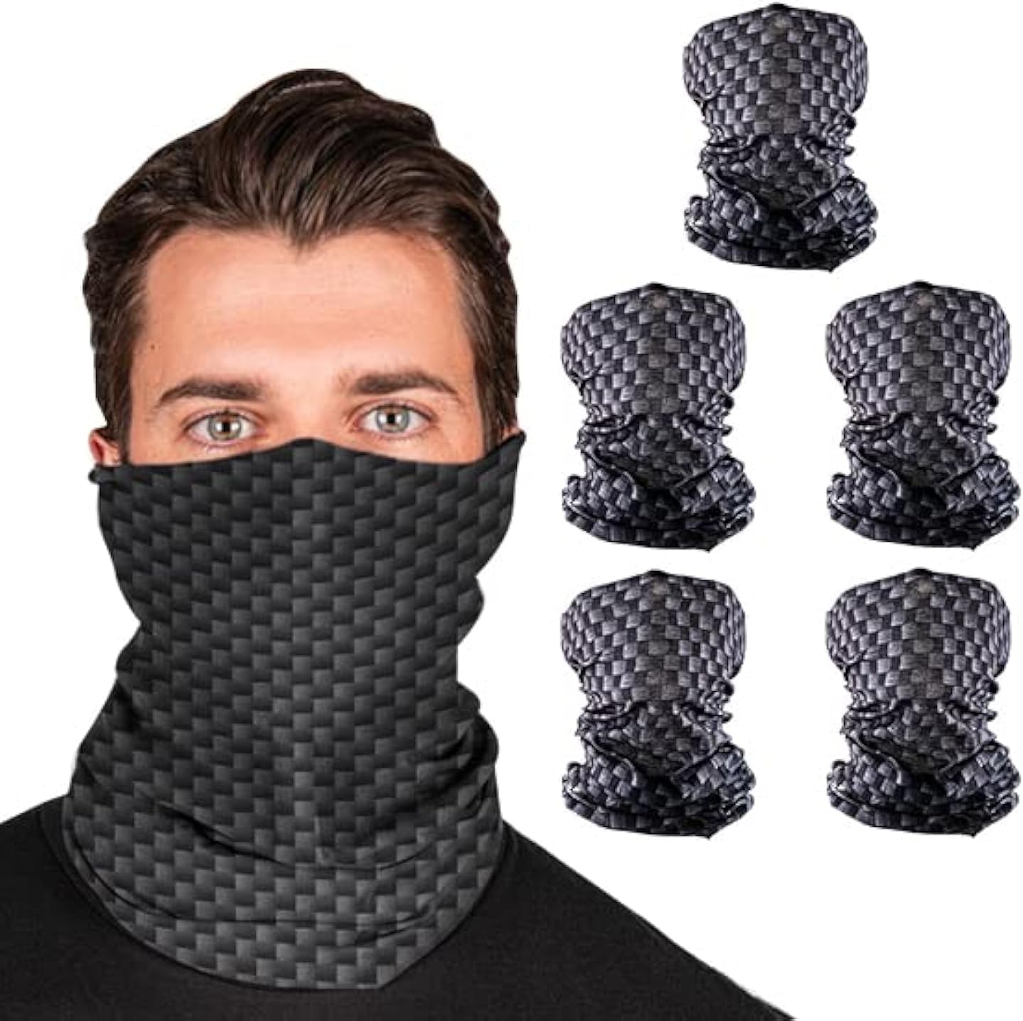 Company 5-Pack UV Face Shield | UV 30+ Multipurpose Neck Gaiter Balaclava for Adults