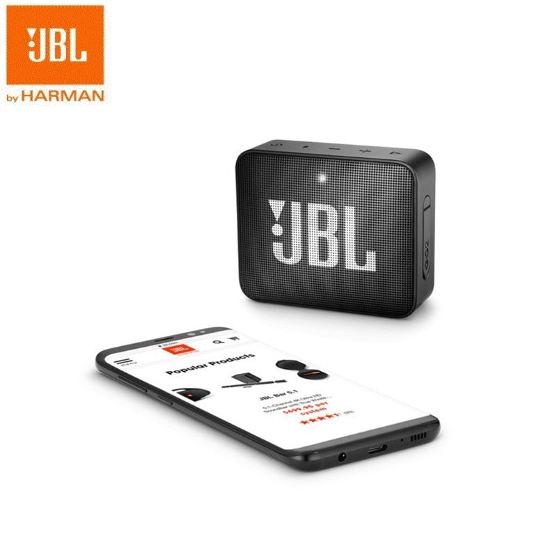 JBL Go 2 Mini პორტატული უსადენო IPX7 წყალგაუმტარი Bluetooth დინამიკი საბვუფერის ბასის ეფექტით 