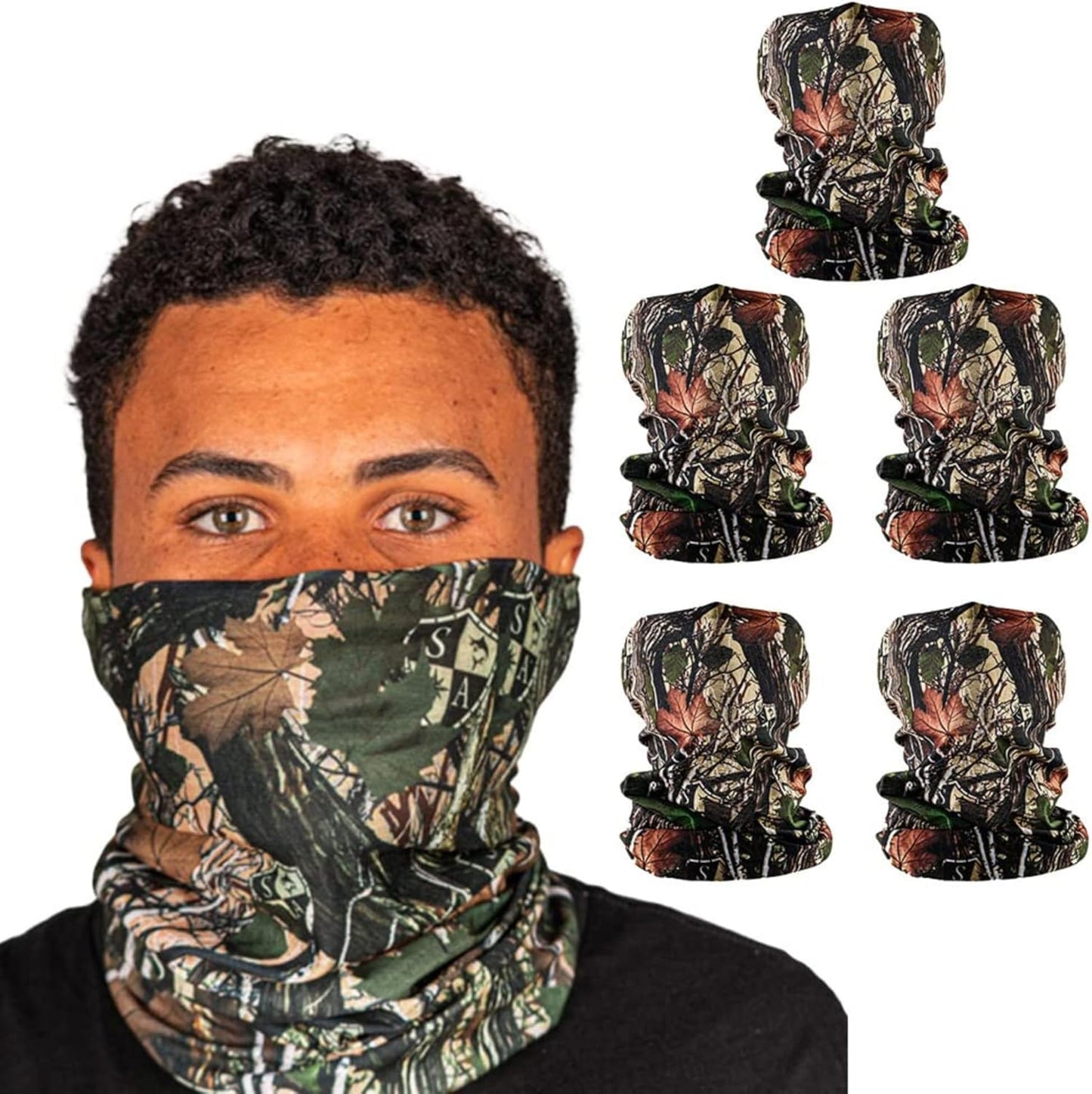 Company 5-Pack UV Face Shield | UV 30+ Multipurpose Neck Gaiter Balaclava for Adults