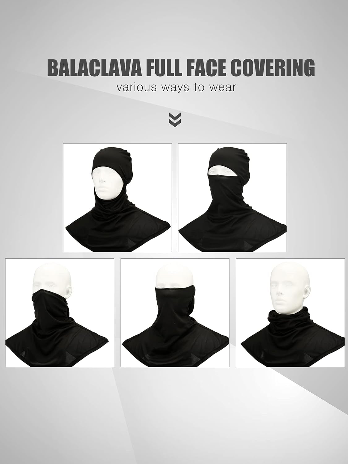 3 Piece Balaclava Face Cover Sun Protection Neck Cover Summer Balaclava Motorcycle Face Mask for Men Women