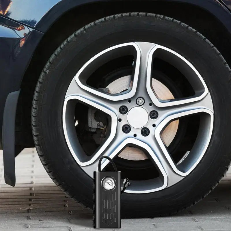 Air Pump for Car Tires Wireless Pump with Pointer Pressure Gauge Air Pump Portable Tire Pump for Car Tires Motorcycles Balls