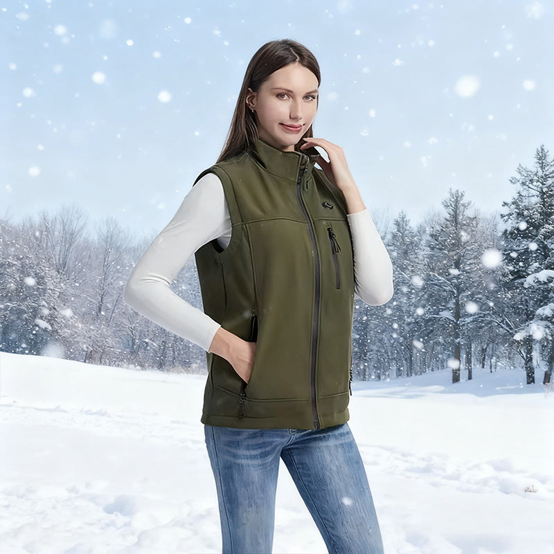 Men Women 9 Areas Heated Vest USB Charging Heated Jacket Washed Keep Warm Hiking Vest Winter Fishing Skiing Vest Heated Coats