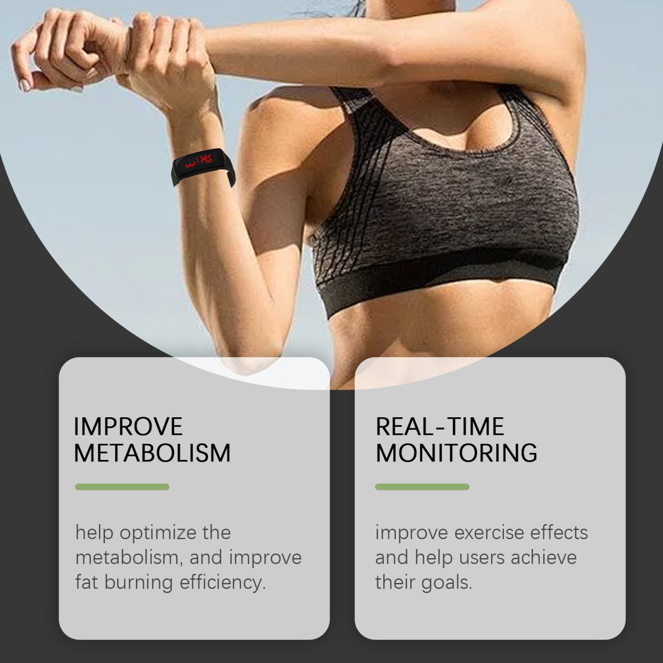 Houkea Fashion Sports Watch Versatile and Fashionable Outdoor Fitness Sports Convenient Watch for Daily Time Management