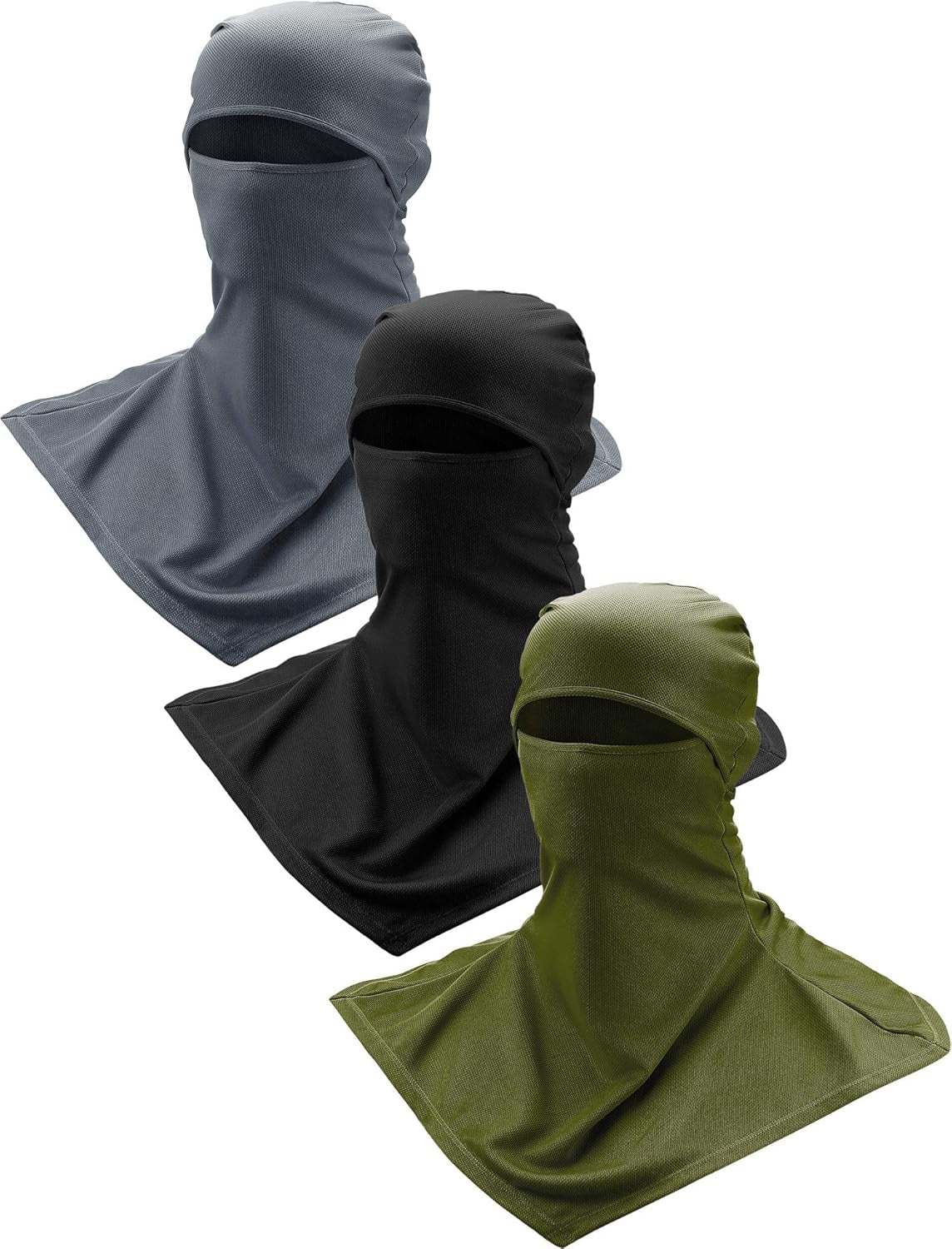 3 Piece Balaclava Face Cover Sun Protection Neck Cover Summer Balaclava Motorcycle Face Mask for Men Women