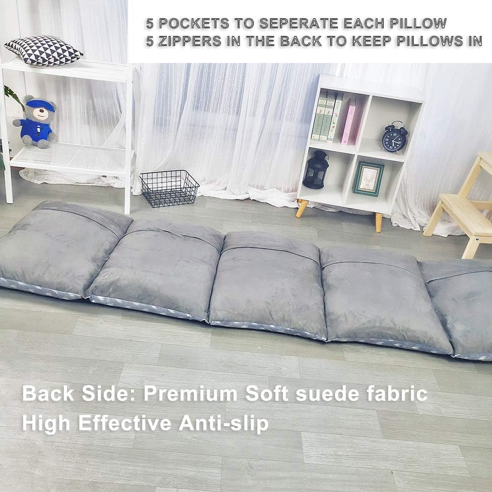 Floor Lounger Pillow Casing for Boy Girl, Soft Minky Plush, Arrow Print, Cover/Sleeve Only! Perfect Reading and Watching TV Cushion - Excellent for Sleepovers, Queen Size;