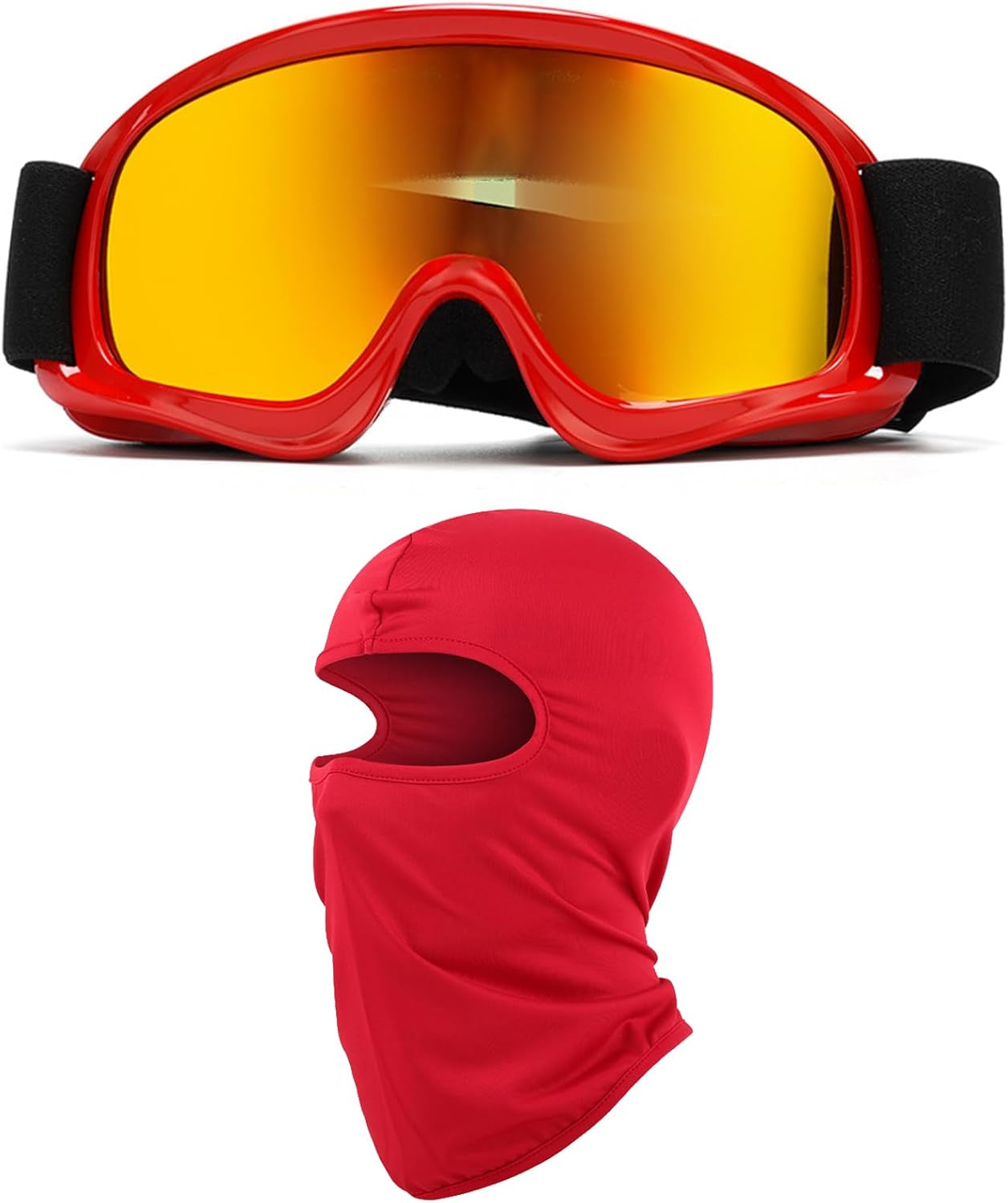 Kids Dirt Bike Goggles ATV Motorcycle Off-Road Riding Motocross Glasses with Sun UV Protection Balaclava Full Face Cover