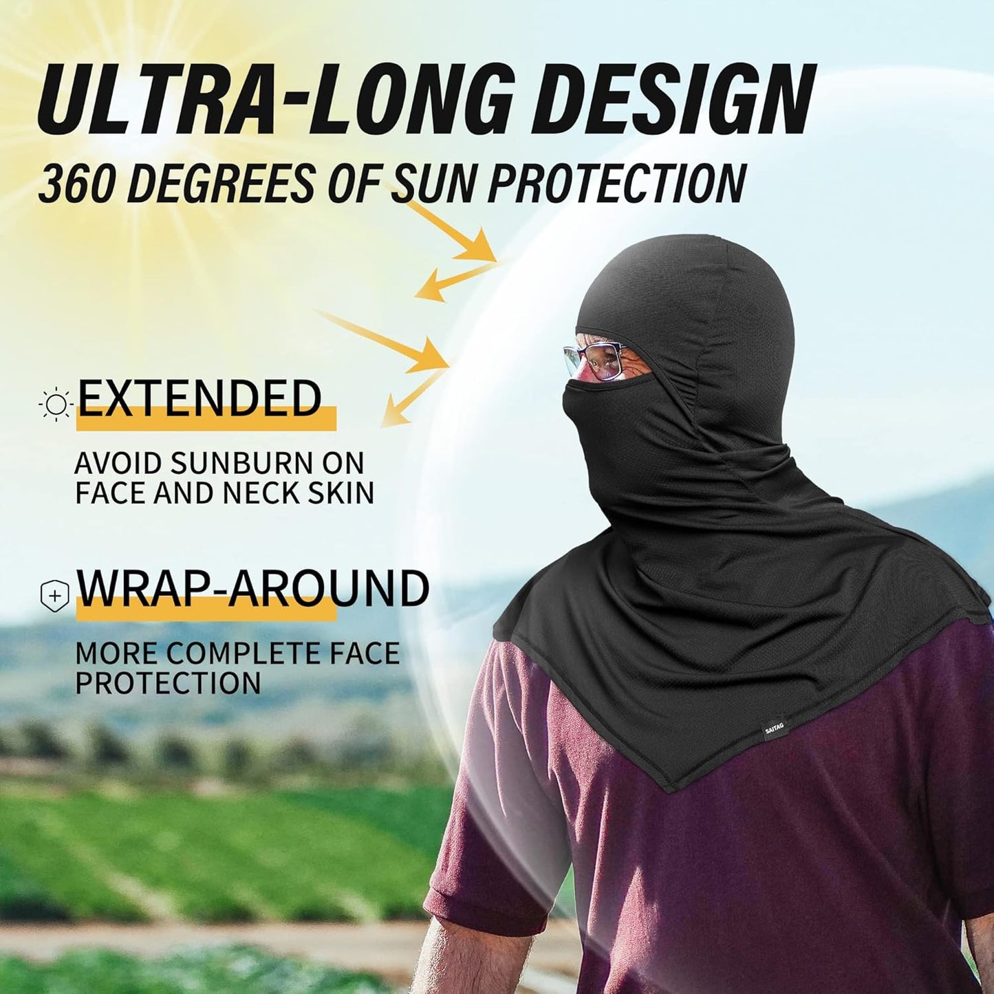 Balaclava Summer Protection Face Mask Breathable Motorcycle Hood Helmet Liners Outdoor Cycling Hiking Sports
