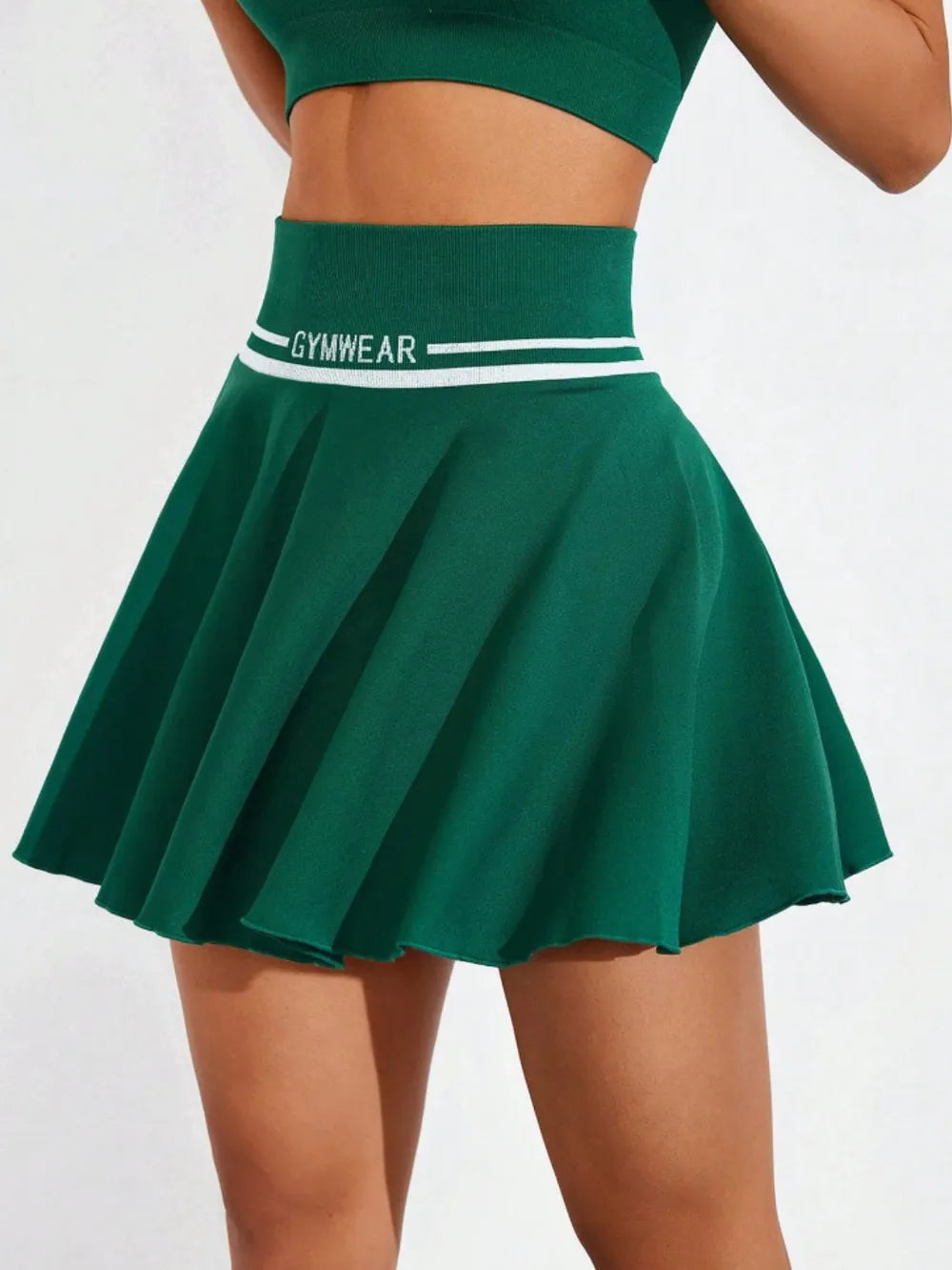 Ruched High Waist Mini Active Skirt