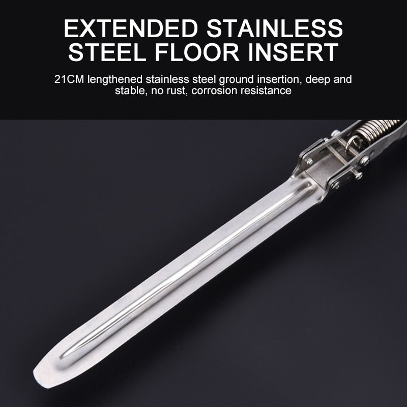 ახალი სათევზაო ანკესის დამჭერები, ავტომატური სათევზაო უჟანგავი ფოლადის ჯოხის შესანახი 32 სმ გარე სათევზაო აქსესუარების სამაგრი გარე გამოყენებისთვის