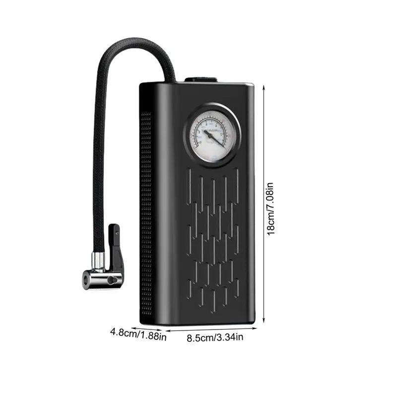 Air Pump for Car Tires Wireless Pump with Pointer Pressure Gauge Air Pump Portable Tire Pump for Car Tires Motorcycles Balls