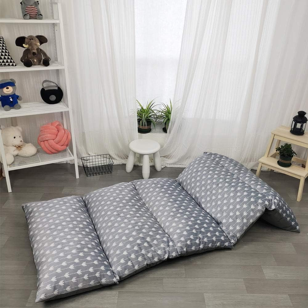 Floor Lounger Pillow Casing for Boy Girl, Soft Minky Plush, Arrow Print, Cover/Sleeve Only! Perfect Reading and Watching TV Cushion - Excellent for Sleepovers, Queen Size;
