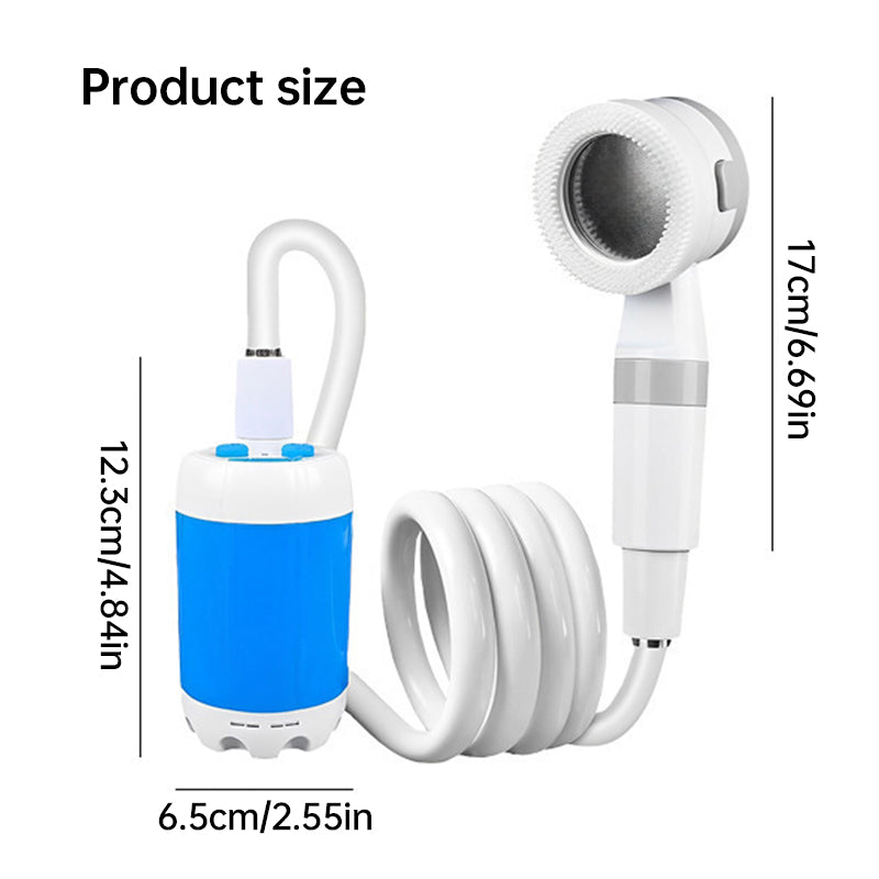 განახლებული დატენვადი ელექტრო საკემპინგო შხაპის ტუმბო ჭკვიანი ციფრული დისპლეით