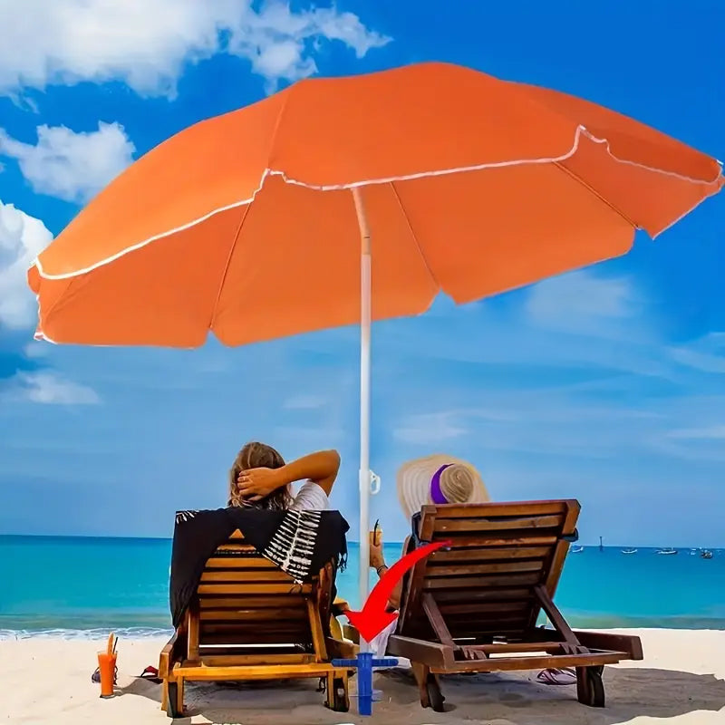 პლასტმასის რეგულირებადი ქოლგის ძირი, მზის, პლაჟის, ტერასის, ქვიშის, მიწის დასამაგრებელი ხელსაწყოები (სამაგრი, სპირალური ხელსაწყო, წვერის ნაწილი), 1 ცალი