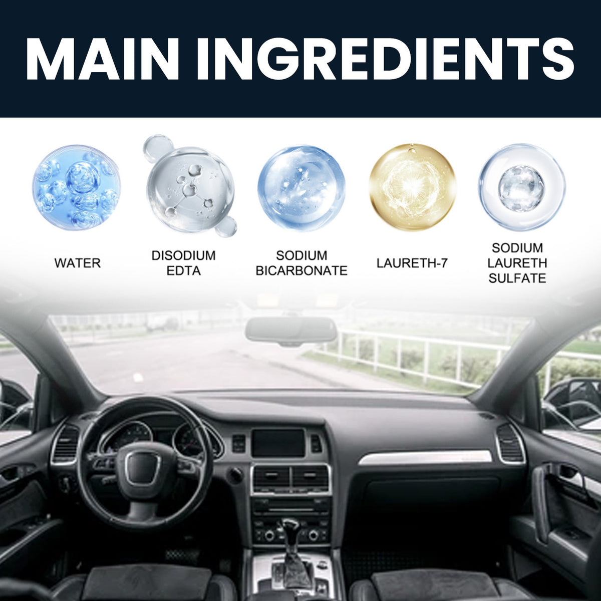 Interior Coating Agent, Instrument Panel Seat Leather Multi-Purpose Refurbishment Cleaning Agent