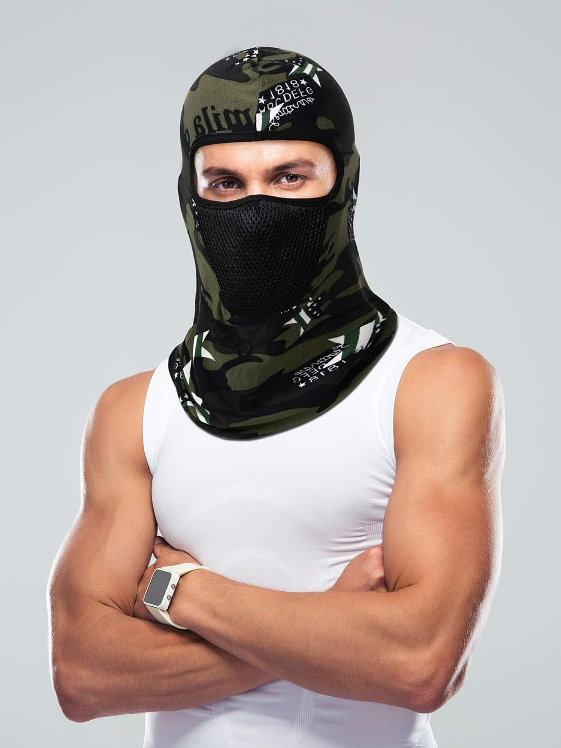 3 Pieces Camo Face Mask Balaclava Ski Mask Breathable Sun Protection Windproof for Men Motorcycle Outdoor Hunting