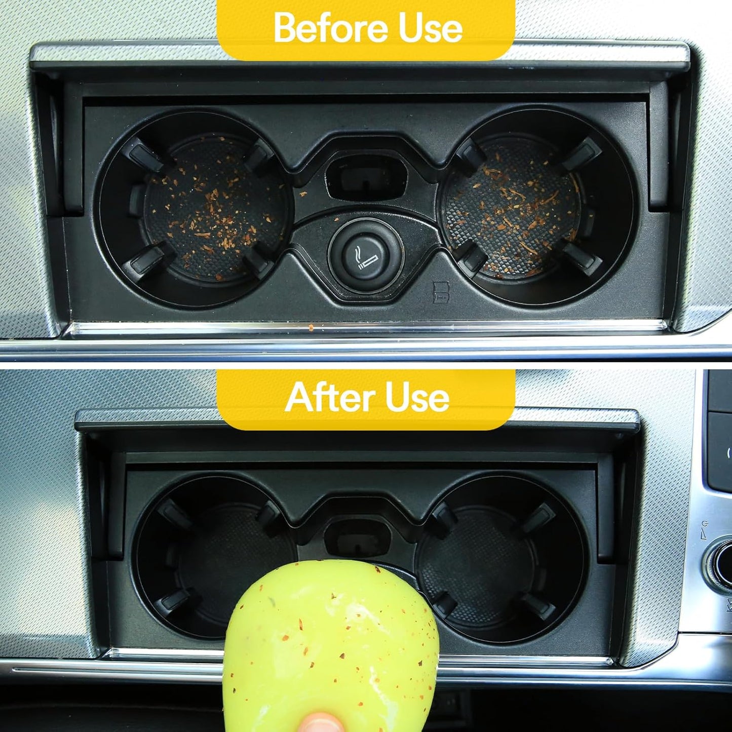 Car Cleaning Gel Detailing Kit Car Cleaning Putty Gel Reusable Car Cleaning Tools Car Slime for Cleaning Car Slime Cleaner Car Cleaning Supplies Car Accessories for Men Women Yellow