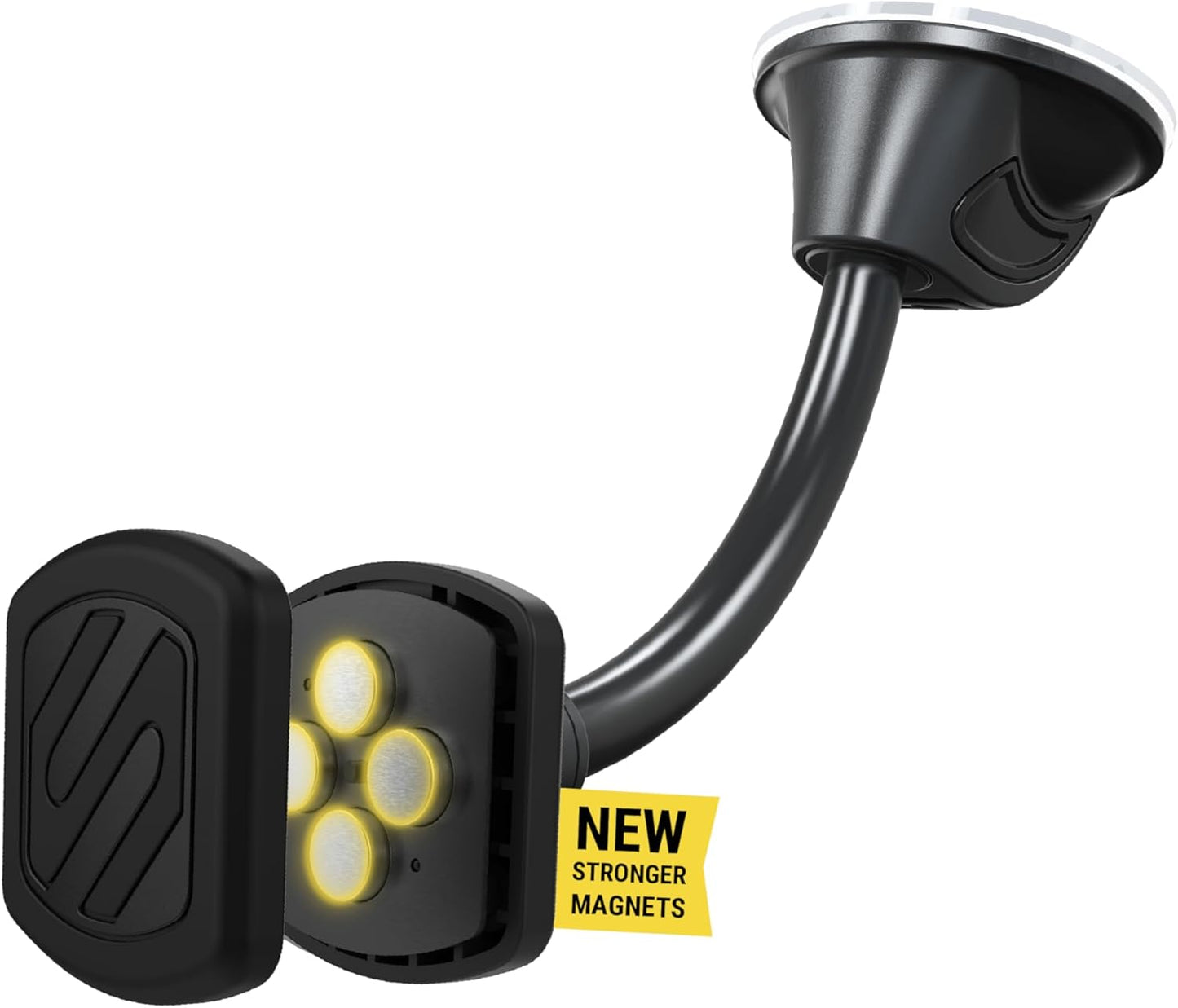 MAGWSM-10PKFLT Magicmount Magnetic Suction Cup Phone Mount for Car Dashboard or Windshield, 360° Adjustable Magnet Head, Universal Cell Phone Holder for Iphone, Samsung & More (Pack of 10)