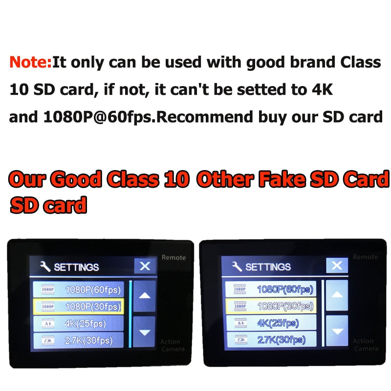 ორიგინალი EKEN-ის მოქმედი კამერა, eken H9 Ultra HD 4K WiFi დისტანციური მართვის მქონე სპორტული ვიდეოკამერა, DVR, DV go, წყალგაუმტარი პროფესიონალური კამერა