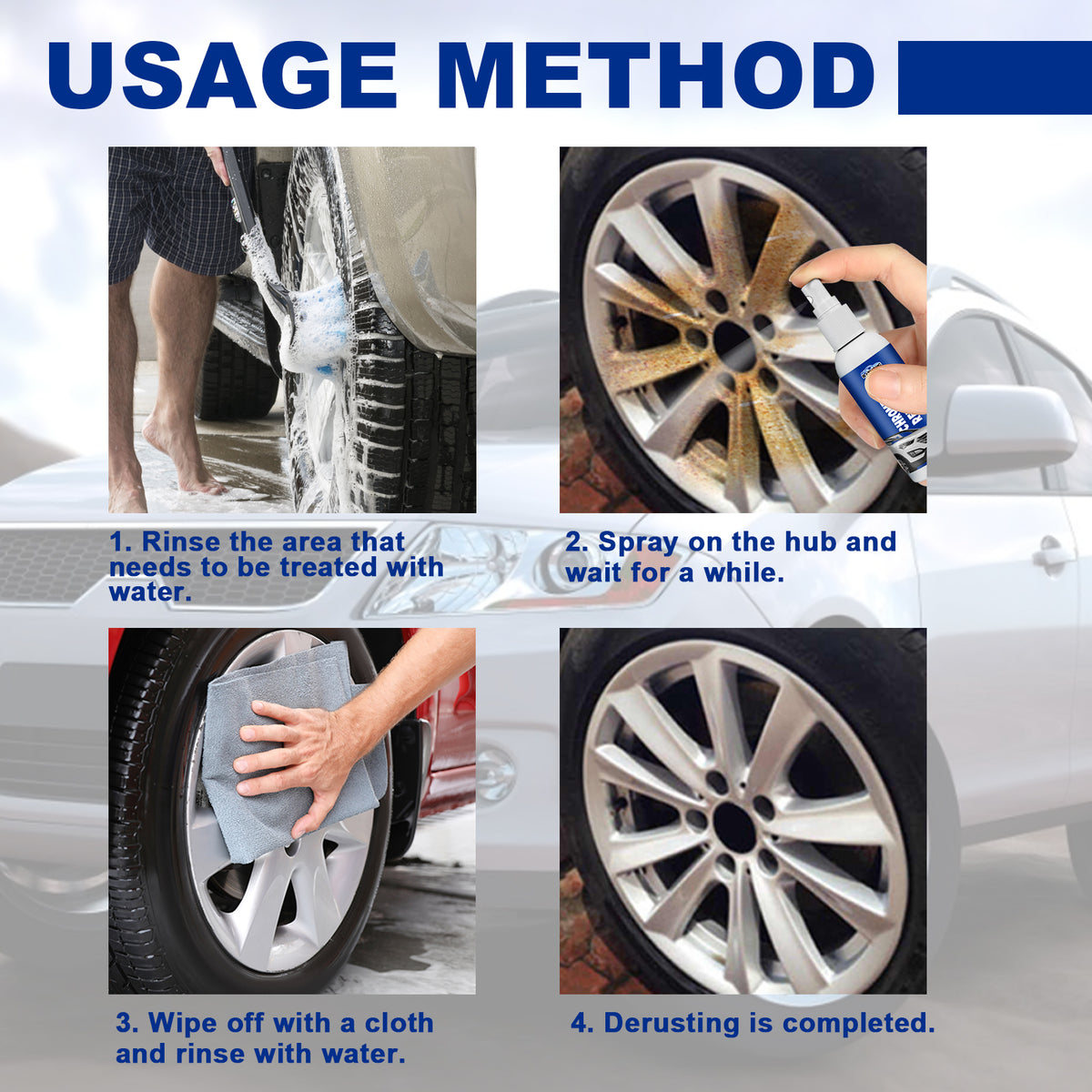 Rust Removal And Conversion Agent, Auto Coating Coating Surface Micro-Plated Crystal Decontamination Brightening Anti-Oxidation Rust Removal Conversion Agent