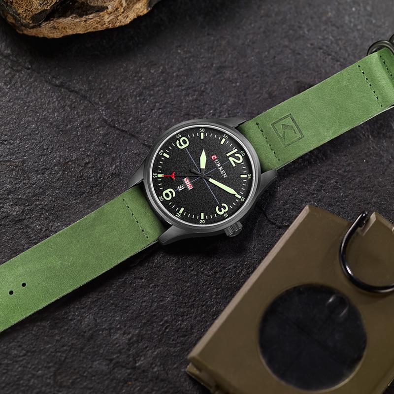 Curren-ის მამაკაცის სპორტული კვარცის საათები