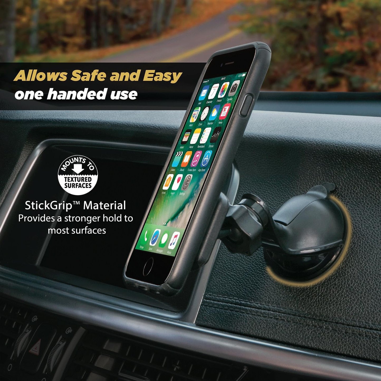 MAGWSM-10PKFLT Magicmount Magnetic Suction Cup Phone Mount for Car Dashboard or Windshield, 360° Adjustable Magnet Head, Universal Cell Phone Holder for Iphone, Samsung & More (Pack of 10)
