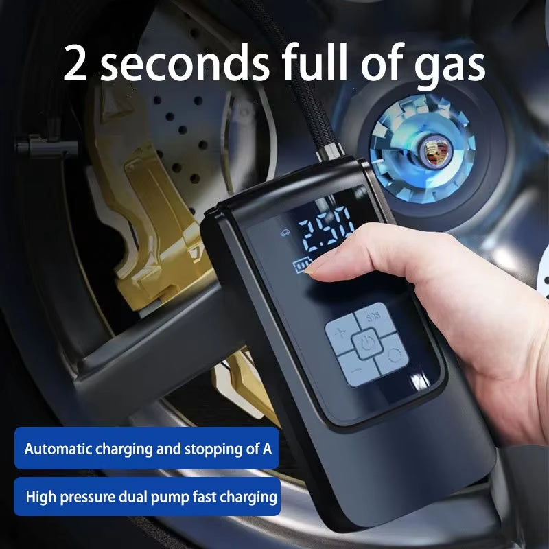 Digital Display Car Air Pump Wireless Dual Power Air Pump Tire Pump Portable Intelligent Digital Display Air Pump