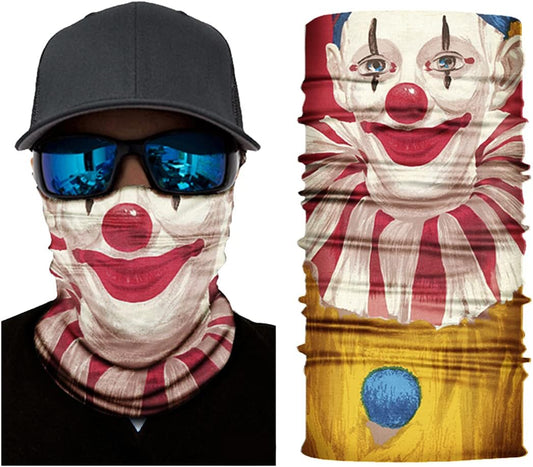Half Seamless Bandanas for Men Mask for Dust Wind Sun Protection UV Motorcycle Skull Mask,Neck Gaiter Face Mask Men