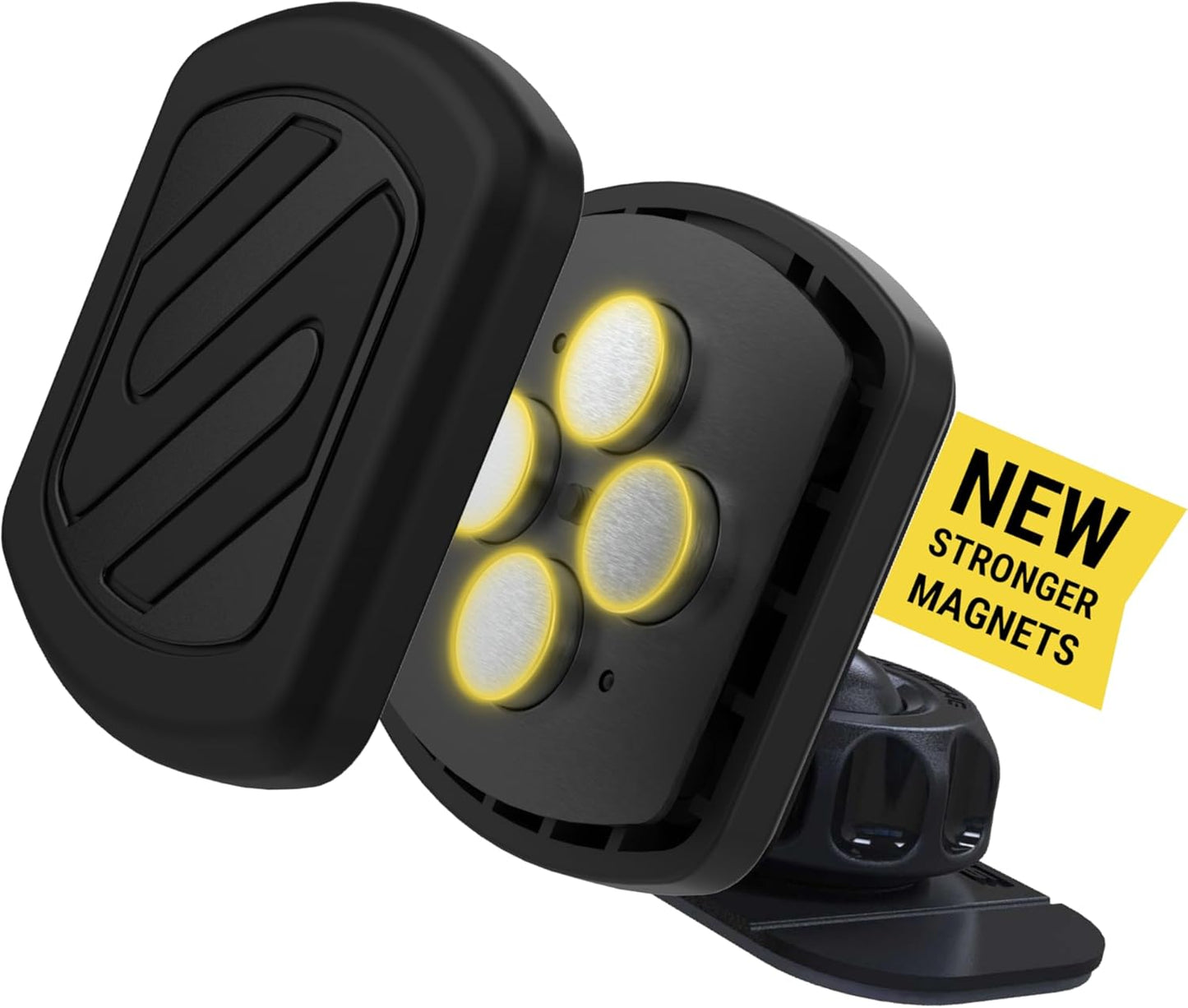 MAGWSM-10PKFLT Magicmount Magnetic Suction Cup Phone Mount for Car Dashboard or Windshield, 360° Adjustable Magnet Head, Universal Cell Phone Holder for Iphone, Samsung & More (Pack of 10)