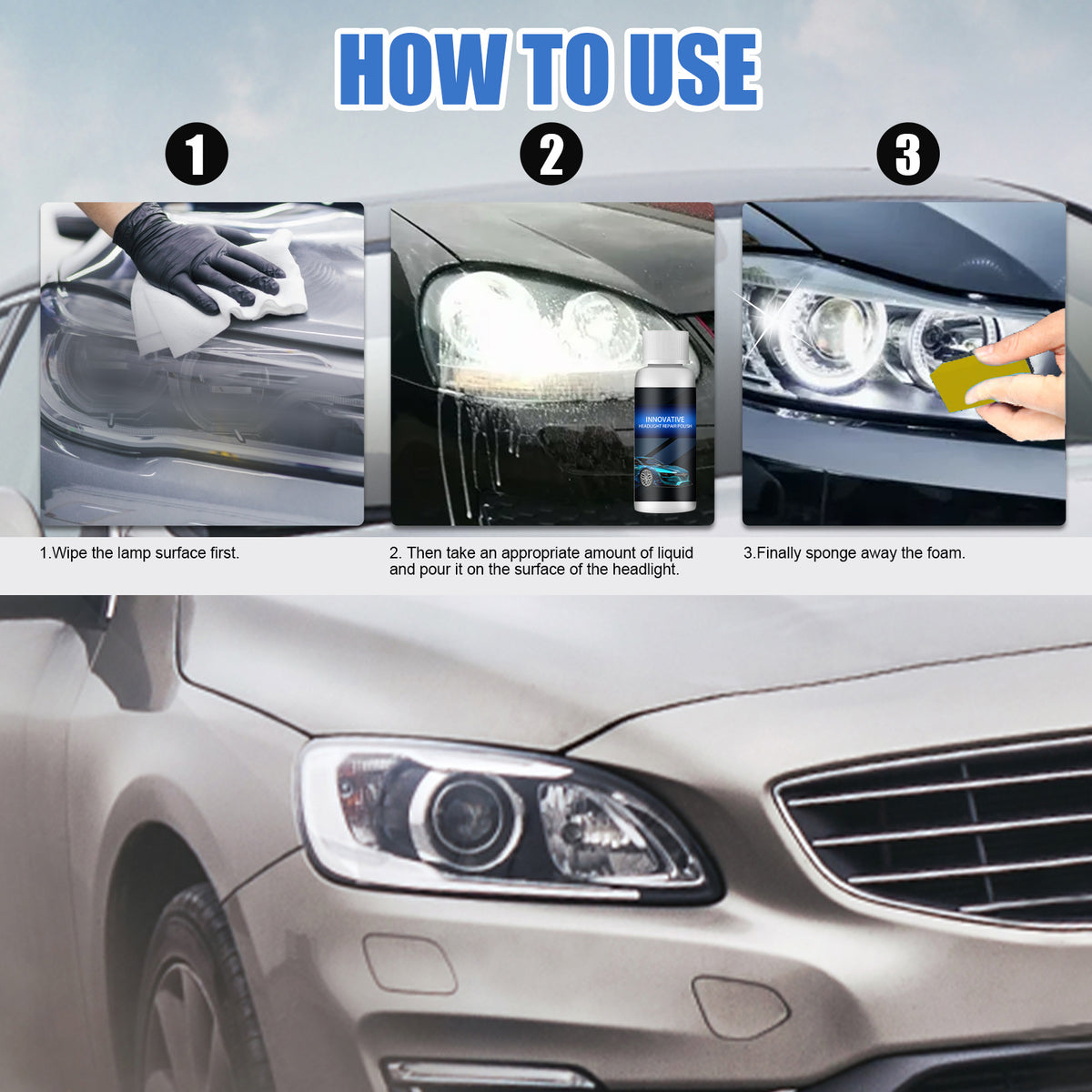 Rayhong Car Headlight Repair Liquid (50ml Box) Car Headlight Crystal Coating Refurbishment And Repair Agent Tool Car Headlight Coating Refurbishment And Repair Agent