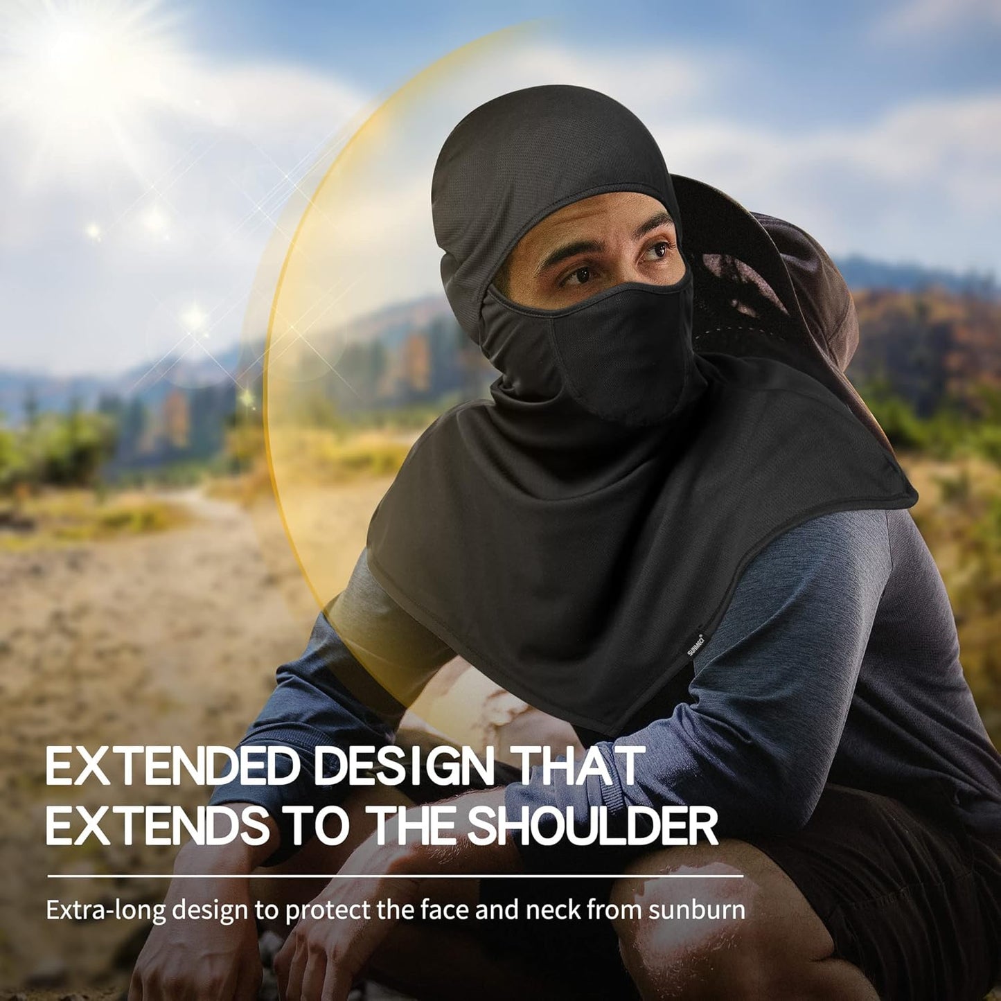 Balaclava - Summer Sun Protection Motorcycle Fishing Sun Mask Breathable Windproof Long Face Mask for Men Women