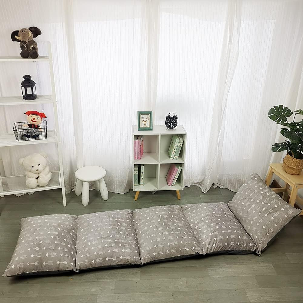 Floor Lounger Pillow Casing for Boy Girl, Soft Minky Plush, Arrow Print, Cover/Sleeve Only! Perfect Reading and Watching TV Cushion - Excellent for Sleepovers, Queen Size;