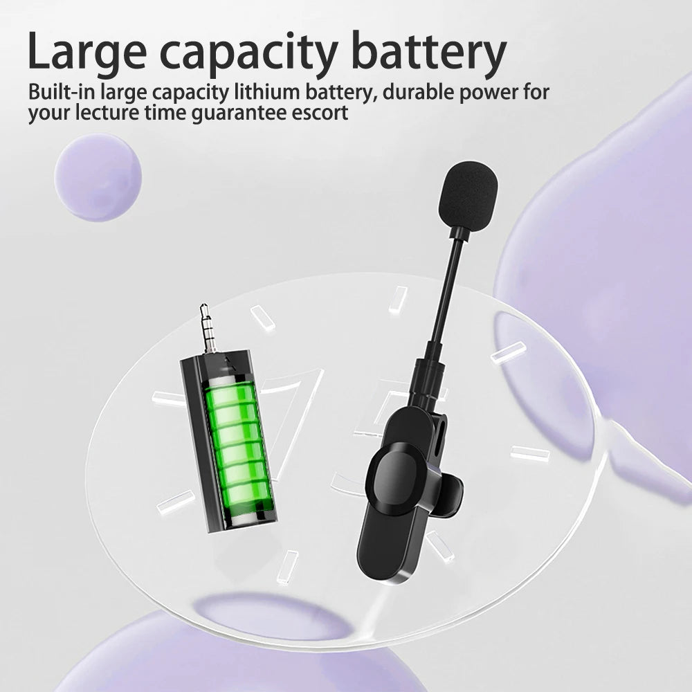 K35D უსადენო მიკროფონი 3.5 მმ საყელოს სტილის მასწავლებლის საკლასო ოთახის ფუტკრის გამაძლიერებელი გაფართოებული ვიდეო მიმღები 