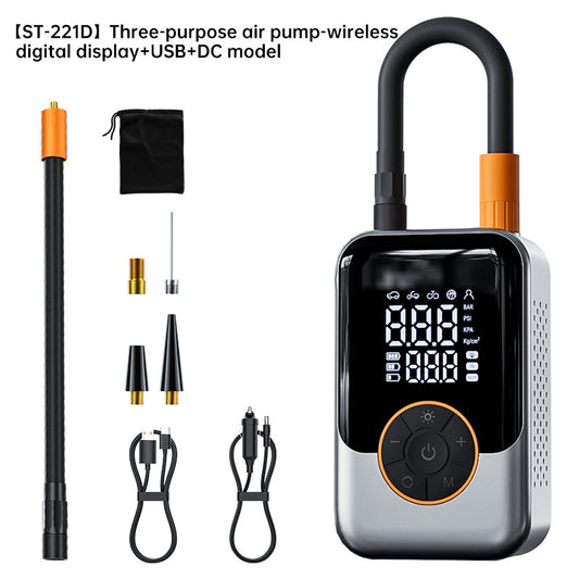 პორტატული უსადენო ინფლატორი საბურავებისა და ბურთებისთვის