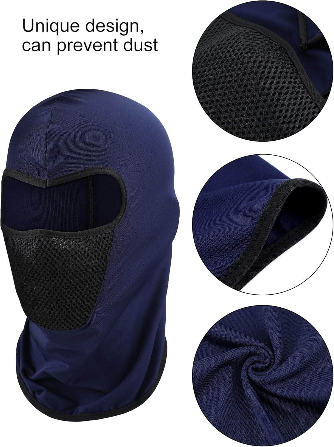 6 Pieces Balaclava Ski Mask Sun Protection Full Face Cover Breathable Balaclava Face Mask for Motorcycle and Cycling