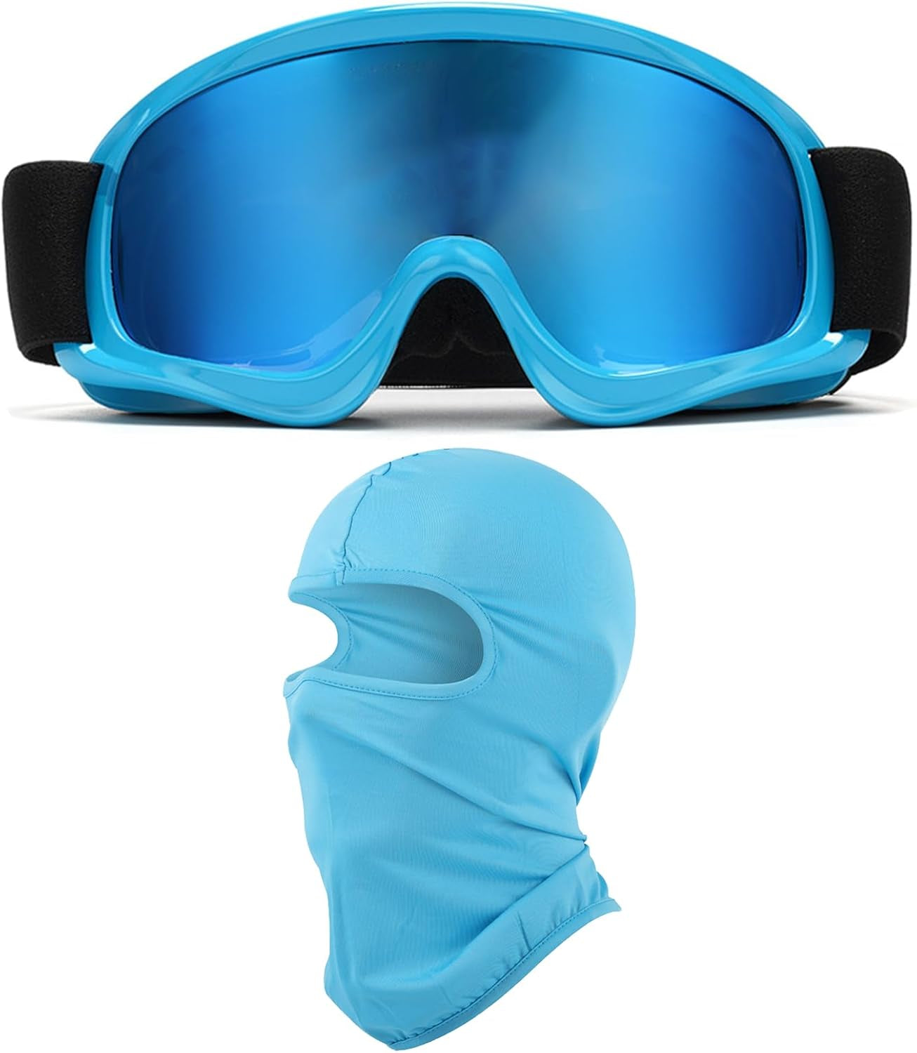 Kids Dirt Bike Goggles ATV Motorcycle Off-Road Riding Motocross Glasses with Sun UV Protection Balaclava Full Face Cover
