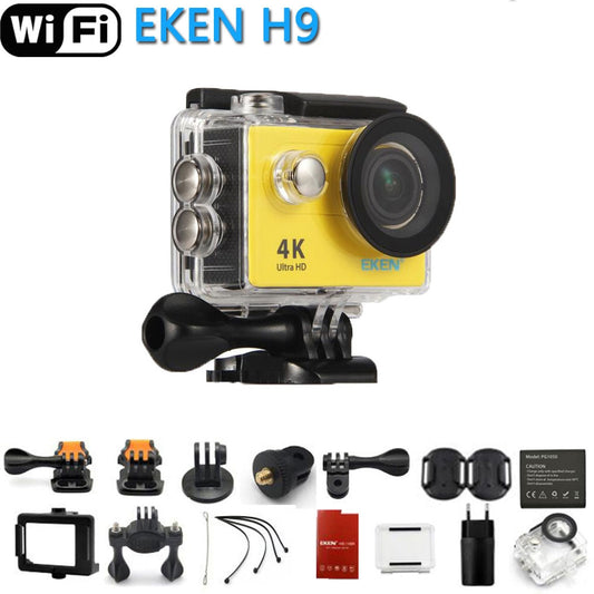 ორიგინალი EKEN-ის მოქმედი კამერა, eken H9 Ultra HD 4K WiFi დისტანციური მართვის მქონე სპორტული ვიდეოკამერა, DVR, DV go, წყალგაუმტარი პროფესიონალური კამერა