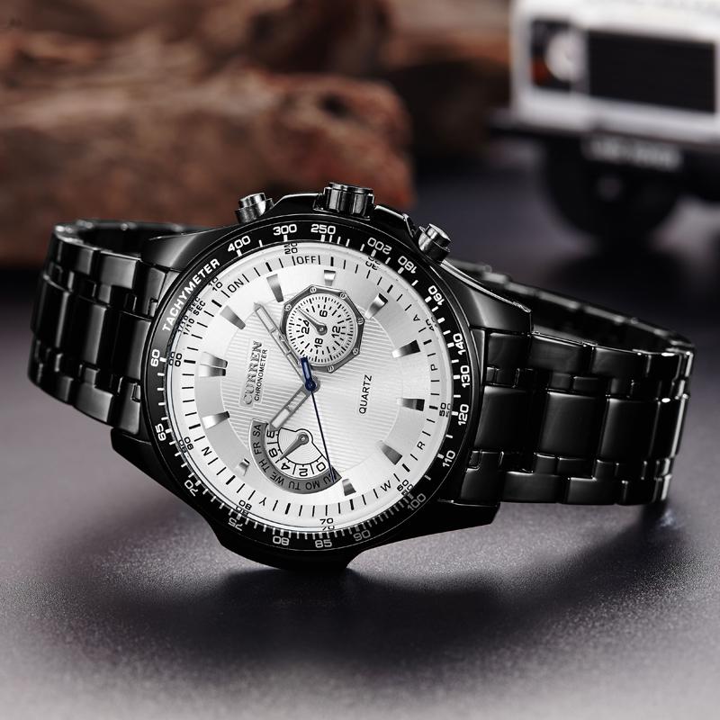 Curren-ის მამაკაცის Quartz Vogue Business საათები, 3 ატმოსფეროს წყალგაუმტარი