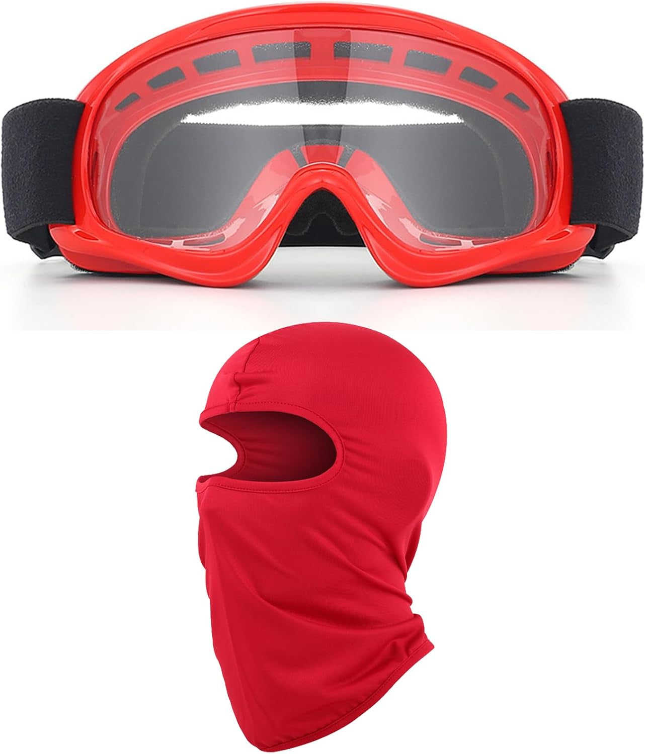 Kids Dirt Bike Goggles ATV Motorcycle Off-Road Riding Motocross Glasses with Sun UV Protection Balaclava Full Face Cover