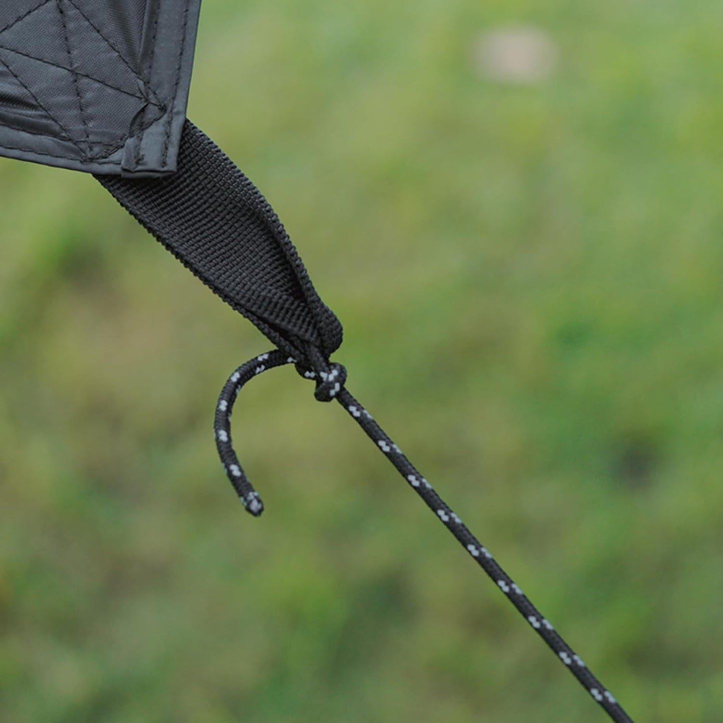 Reflective Guyline, Tent Cord Nylon Paracord Rope with Guyline Adjuster for Camping Tent, Outdoor Packaging (Black - 4 Pack)