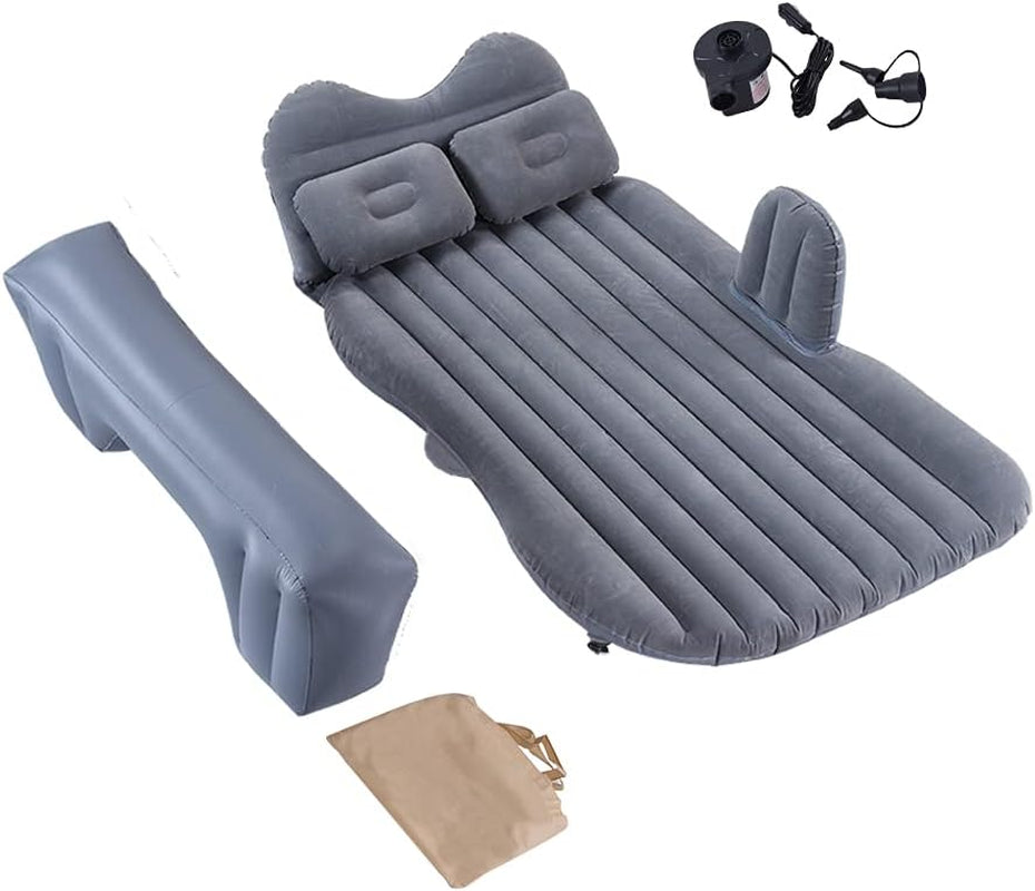 Car Air Mattress, Inflatable Car Mattress for Back Seat, Car Bed with Air Pump, Home Sleeping Pad (TM Gray)