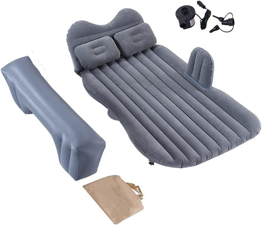 Car Air Mattress, Inflatable Car Mattress for Back Seat, Car Bed with Air Pump, Home Sleeping Pad (TM Gray)