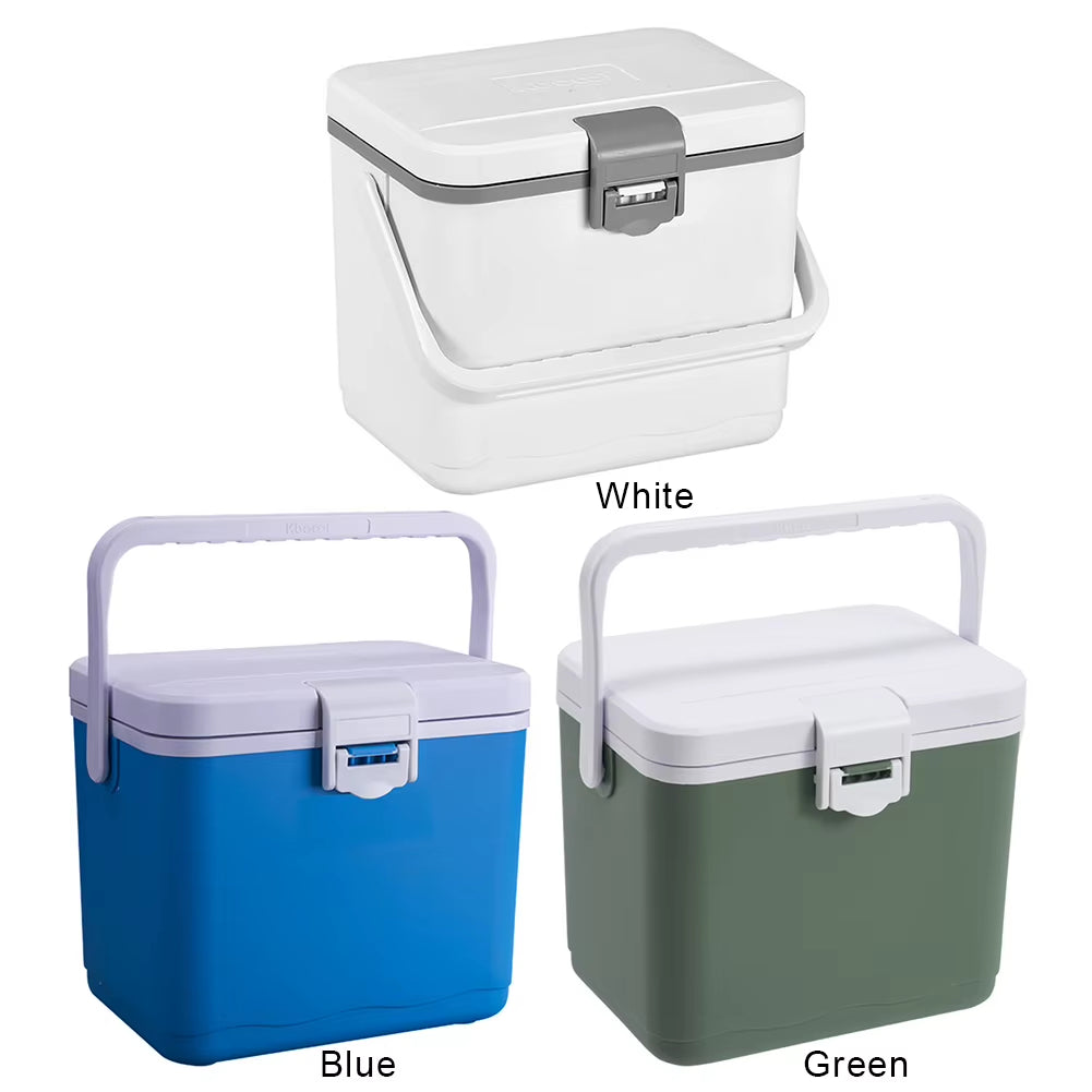 4.5L Insulated Portable Cooler with Handle Mini Freezer Fridge Heat Preservation Picnic Ice Bucket for Camping Tailgating
