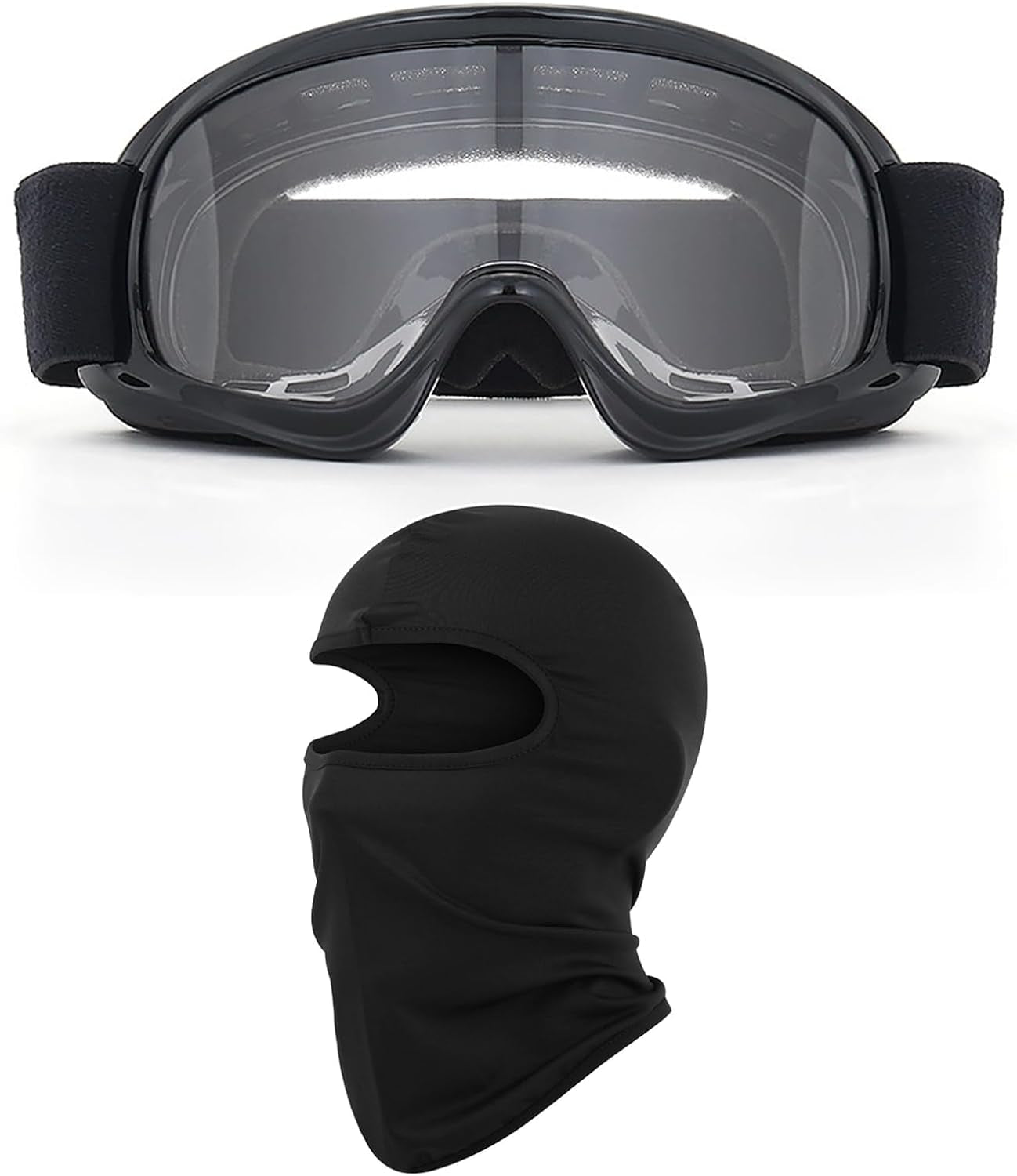 Kids Dirt Bike Goggles ATV Motorcycle Off-Road Riding Motocross Glasses with Sun UV Protection Balaclava Full Face Cover