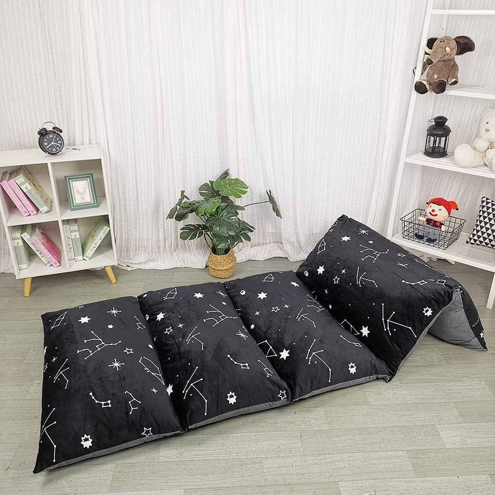 Floor Lounger Pillow Casing for Boy Girl, Soft Minky Plush, Arrow Print, Cover/Sleeve Only! Perfect Reading and Watching TV Cushion - Excellent for Sleepovers, Queen Size;