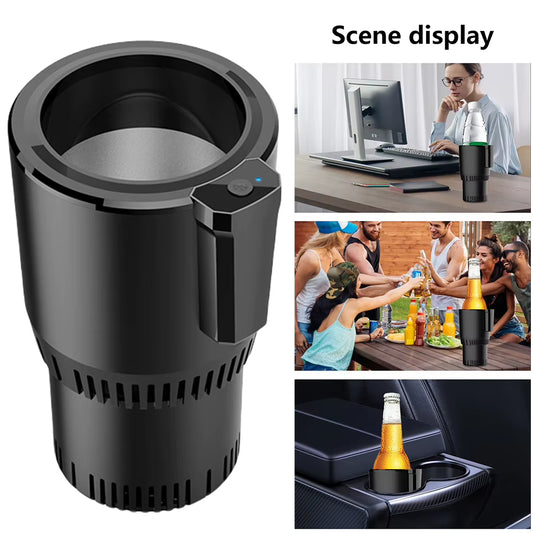 2 in 1 Auto Refrigerator Cooling Heating Cup 12V 36W Smart Car Cup Mug Holder Insulation Drink Cooler Cup for Outdoor Travelling