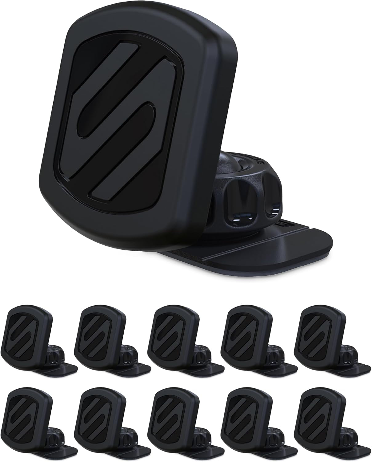 MAGWSM-10PKFLT Magicmount Magnetic Suction Cup Phone Mount for Car Dashboard or Windshield, 360° Adjustable Magnet Head, Universal Cell Phone Holder for Iphone, Samsung & More (Pack of 10)