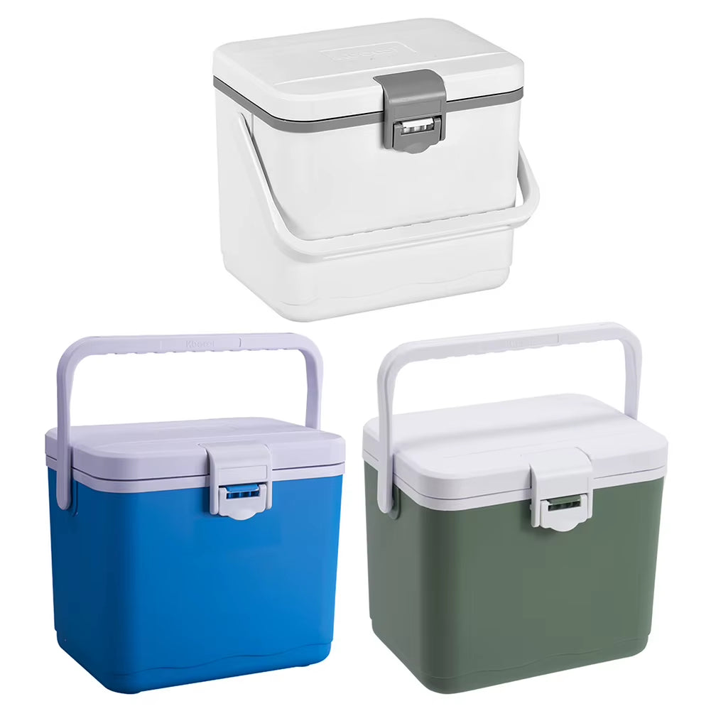 4.5L Insulated Portable Cooler with Handle Mini Freezer Fridge Heat Preservation Picnic Ice Bucket for Camping Tailgating